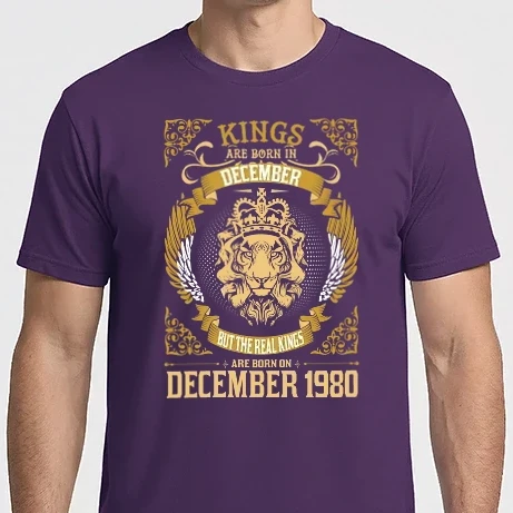 Férfi Imperial póló - Oroszlános szülinapos 1980 DECEMBER