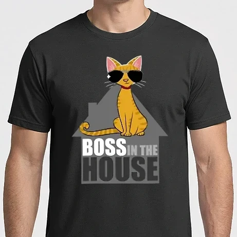 Férfi Imperial póló - BOSS IN THE HOUSE - fekete