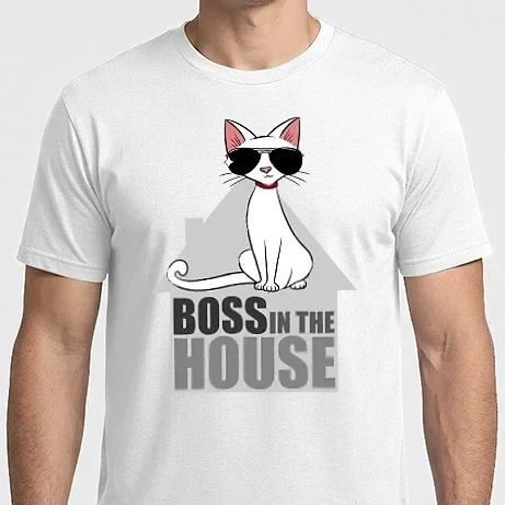 Férfi Imperial póló - BOSS IN THE HOUSE - fehér