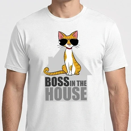 Férfi Imperial póló - BOSS IN THE HOUSE - fehér