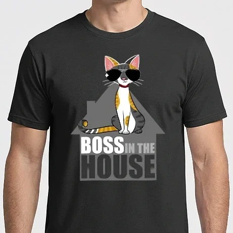 Férfi Imperial póló - BOSS IN THE HOUSE - fekete