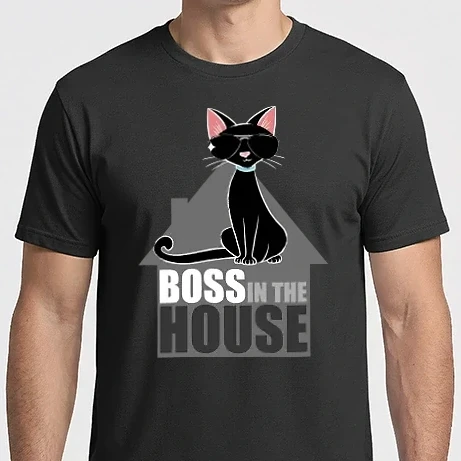 Férfi Imperial póló - BOSS IN THE HOUSE - fekete