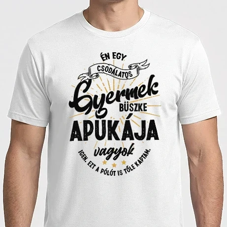 Férfi Imperial póló - Büsze apuka_egy gyermek