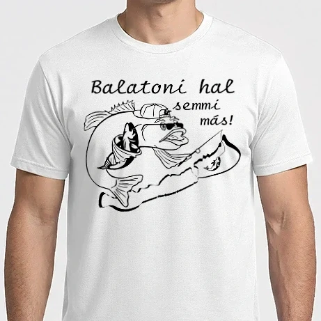 Férfi Imperial póló - Balatoni hal semmi más! (színezhető)