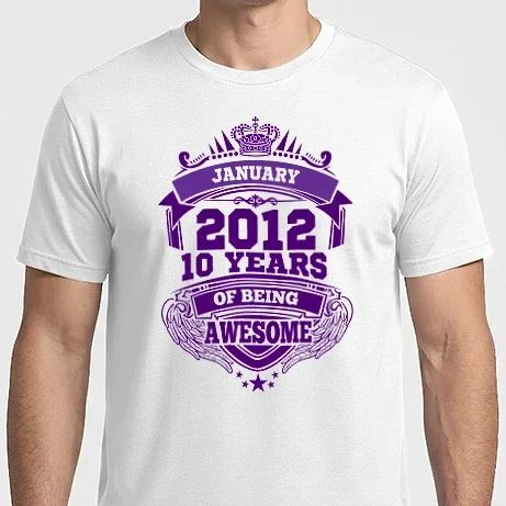 Férfi Imperial póló - 10 years of being awesome january / 2012