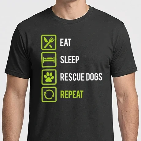 Férfi Imperial póló - Eat-Sleep-Rescue Dogs