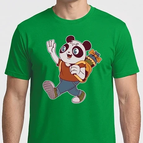 Férfi Imperial póló - Iskolás panda