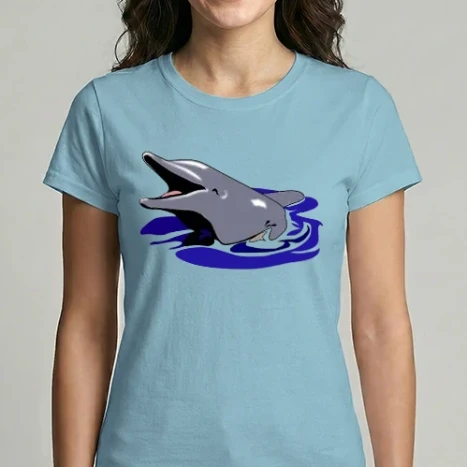 Női Imperial póló - mosolygós delfin