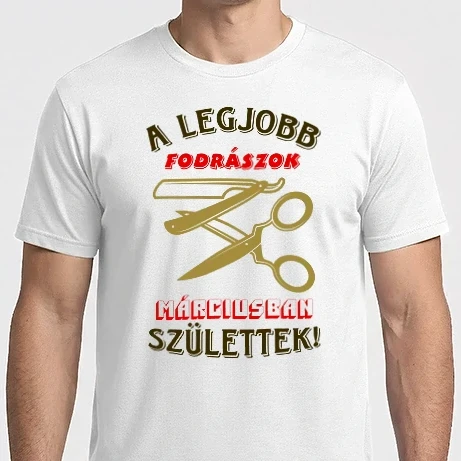 Férfi Imperial póló - Fodrász szülinapja március színezhető