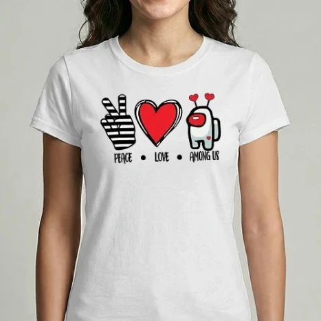 Női Imperial póló - Peace Love Among Us