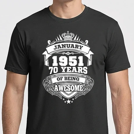 Férfi Imperial póló - Awesome being of january 1951