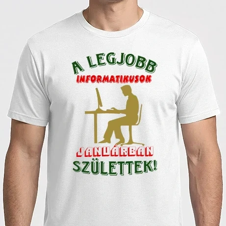 Férfi Imperial póló - Informatikus férfi szülinapja január színezhető