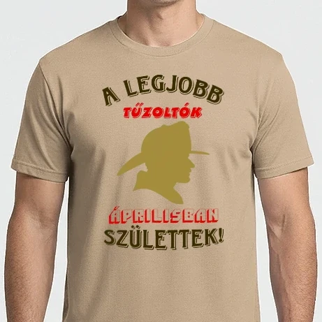 Férfi Imperial póló - Tűzoltó szülinapja április színezhető