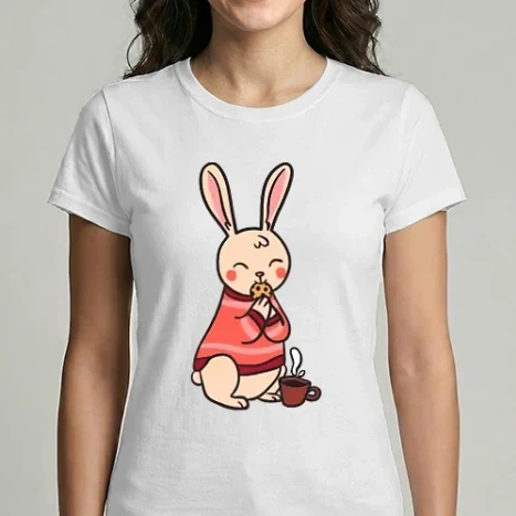 Női Imperial póló - Cartoon flat rabbit
