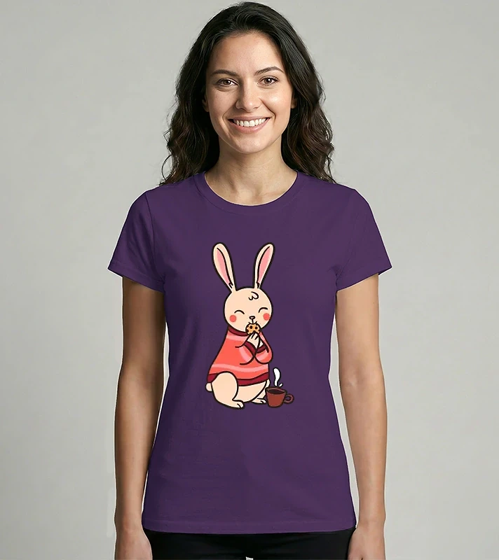 Cartoon flat rabbit – Női Imperial póló