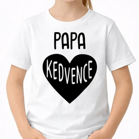 Uniszex gyerek Póló - Papa kedvence