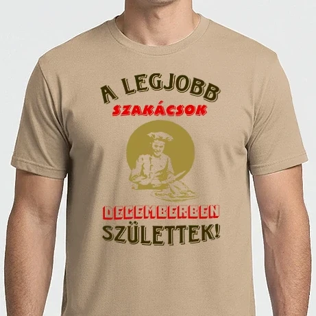 Férfi Imperial póló - Szakács szülinapja december színezhető