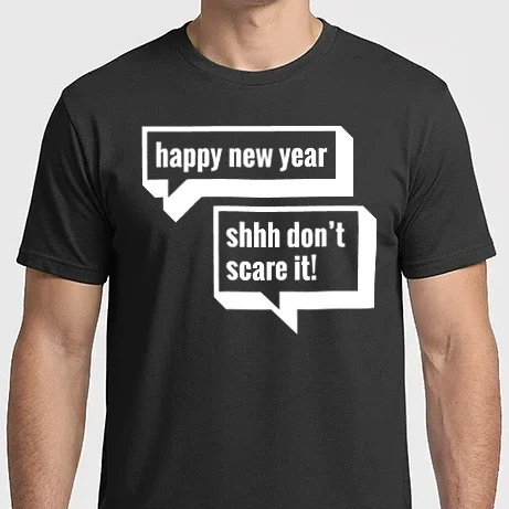 Férfi Imperial póló - happy new year, shhh dont scare it