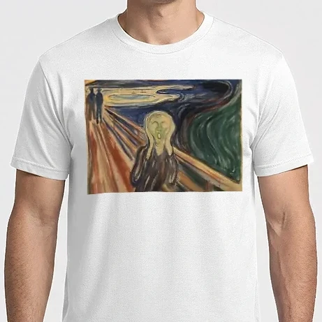 Férfi Imperial póló - Munch Festmény Szájmaszk