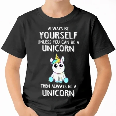 Uniszex gyerek Póló - Always be yourself Unicorn