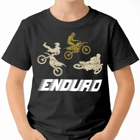 Uniszex gyerek Póló - Enduro krossz motor színezhető