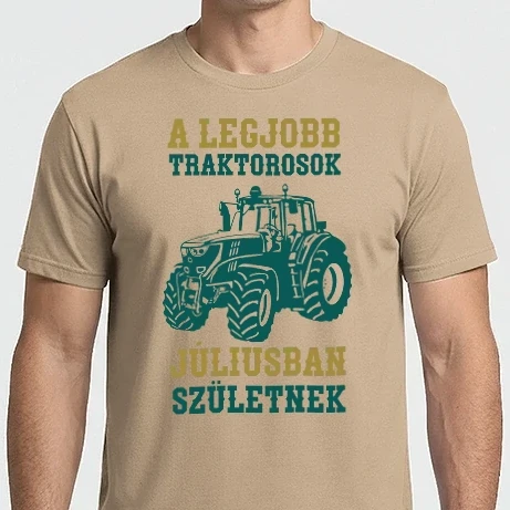 Férfi Imperial póló - Színezhető feliratok és traktor legjobb traktoros július