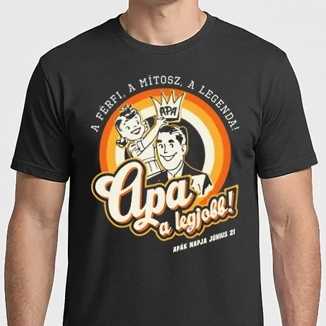 Férfi Imperial póló - Apa a legjobb retro lányos apa