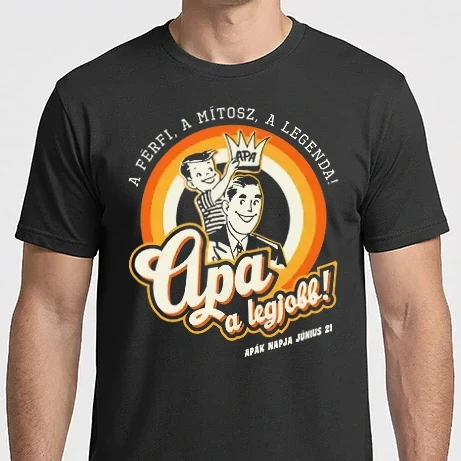 Férfi Imperial póló - Apa a legjobb retro fiús apa