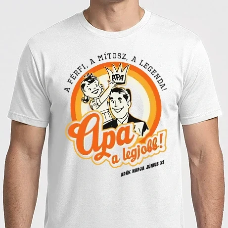 Férfi Imperial póló - Apa a legjobb retro lányos apa