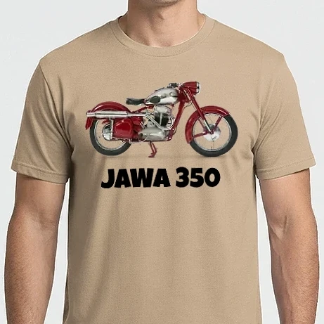 Férfi Imperial póló - Jawa 350 szerkesztőben színezhető felirat