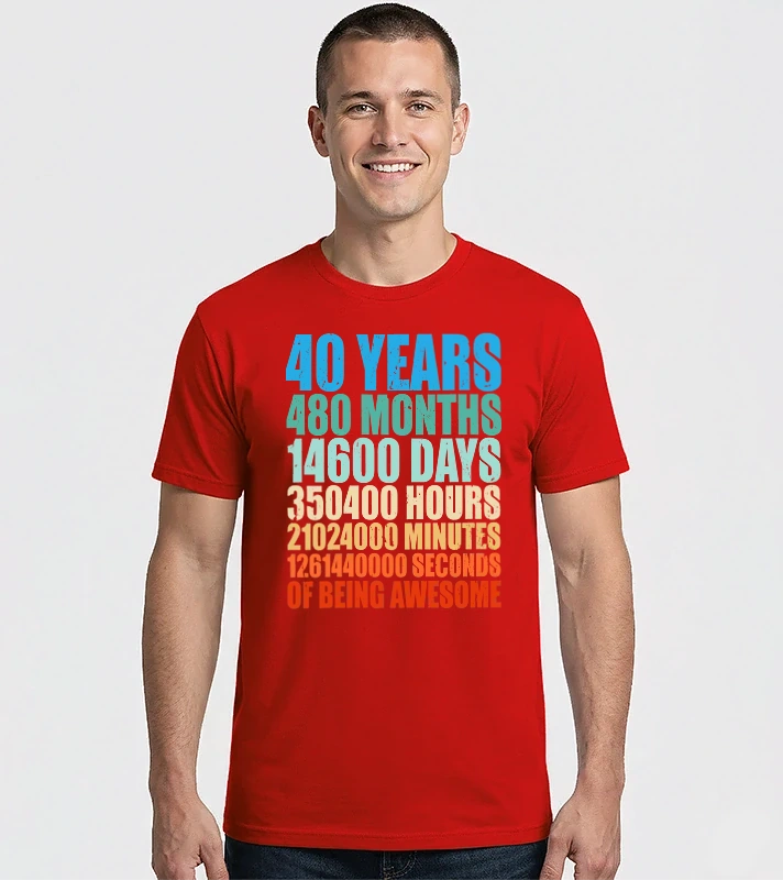 40 years of being awesome – Férfi Imperial póló
