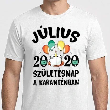 Férfi Imperial póló - Július 2020 születésnap a karanténban