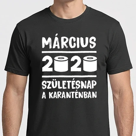 Férfi Imperial póló - Születésnap karanténban Március 2020