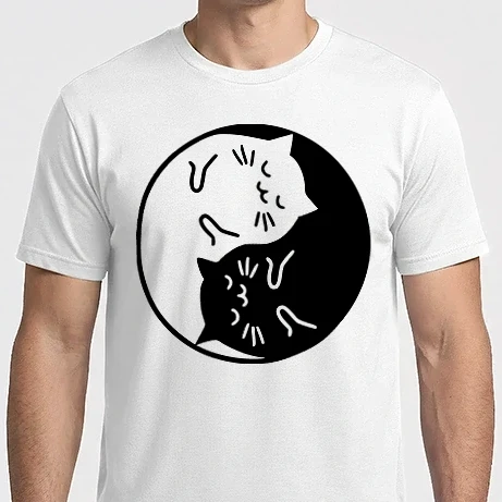 Férfi Imperial póló - Ying-Yang cicák