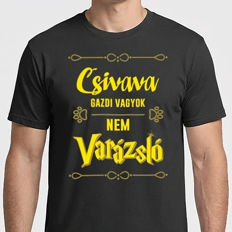 Férfi Imperial póló - Gazdi vagyok nem varázsló artboard Csivava