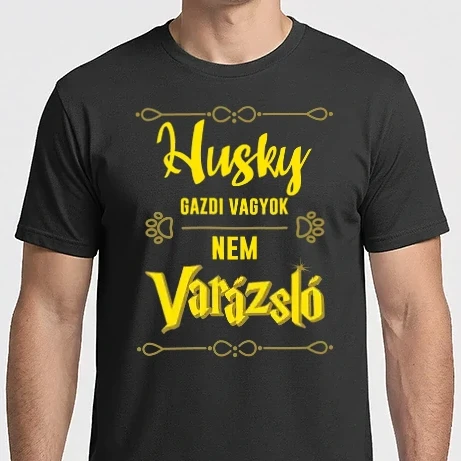 Férfi Imperial póló - Gazdi vagyok nem varázsló artboard Husky