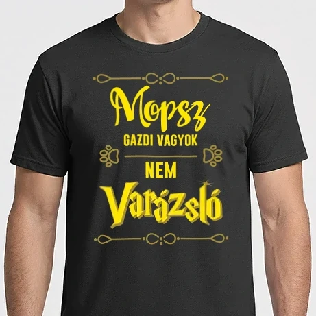Férfi Imperial póló - Gazdi vagyok nem varázsló artboard Mopsz