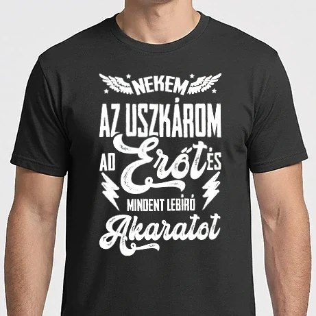 Férfi Imperial póló - Nekem a kutyám ad erőt  Uszkár