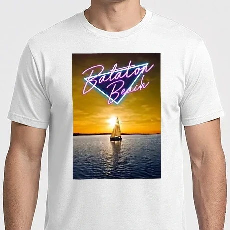 Férfi Imperial póló - Balaton beach neon vitorlás