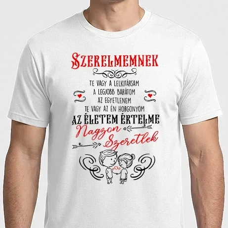 Férfi Imperial póló - Szerelmemnek életem értelme