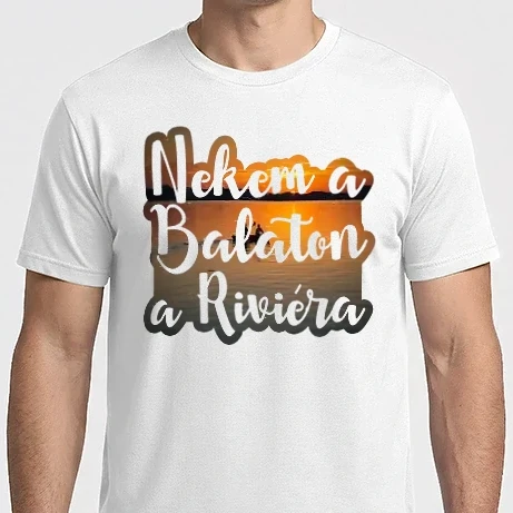 Férfi Imperial póló - Nekem a Balaton a Riviéra