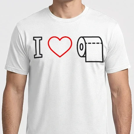 Férfi Imperial póló - I love wc papír