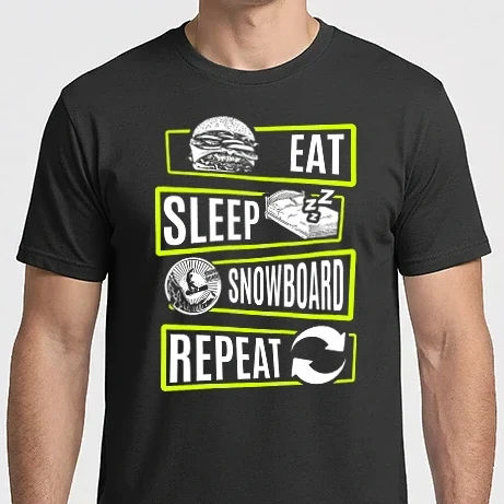 Férfi Imperial póló - Eat sleep SNOWBOARD repeat V2