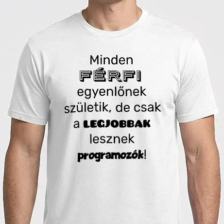 Férfi Imperial póló - Csak a legjobbak lesznek programozók