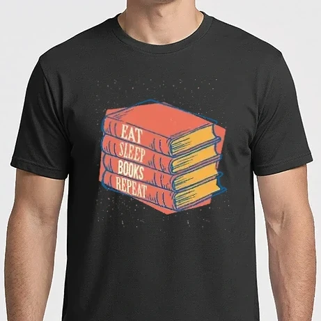 Férfi Imperial póló - Eat Sleep Books Repeat Olvasás