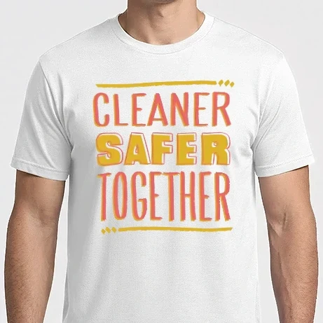 Férfi Imperial póló - Cleaner Safer Together