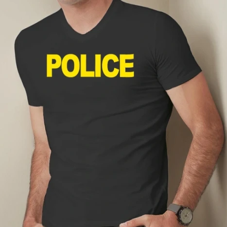Férfi prémium fit V-nyakú póló - police
