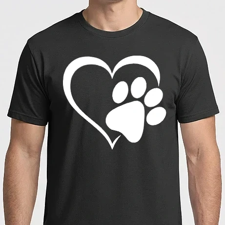 Férfi Imperial póló - mancs szívvel   színezhető