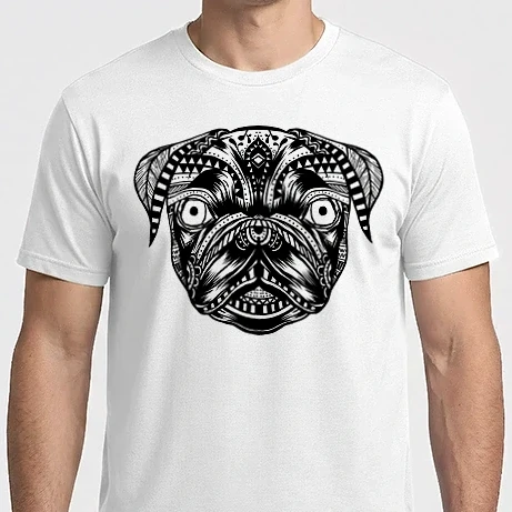 Férfi Imperial póló - Mandala Mopsz Fej
