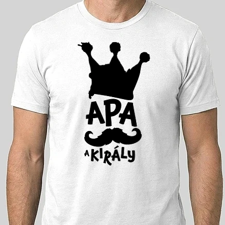 Férfi Alap póló - Apa a király (színezhetõ)